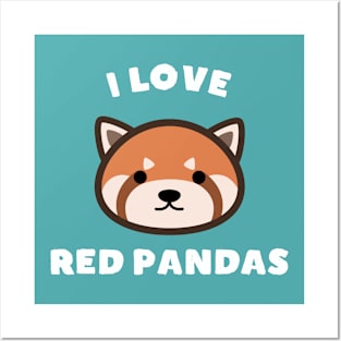 Kawaii Cute Red Panda Posters and Art